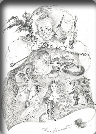 Gravure Claire Hénault : Ma Mère l’Oye Gravure Claire Hénault : Ma Mère l’Oye